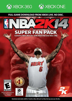 Xbox 360/One NBA 2K14 Video Game Code SUPER FAN PACK 2014 basketball kobe [Used/Refurbished]