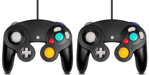 2 x NEW Nintendo GameCube / Wii Wired Gaming Gamepad Controllers Black