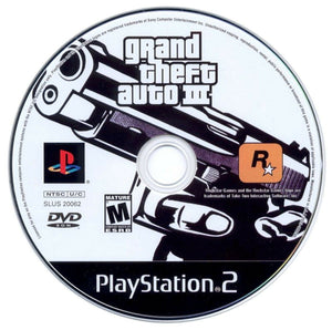 Grand Theft Auto III GTA 3 PlayStation 2 PS2 Video Game DISC ONLY black label [Used/Refurbished]