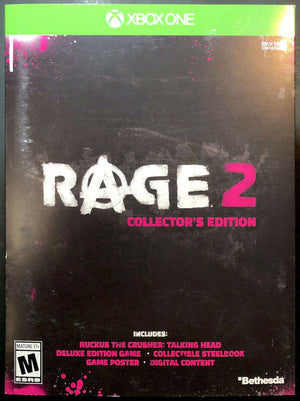 Rage 2 Collector's Edition Microsoft Xbox One Video Game Steelbook Poster Ruckus [Used/Refurbished]