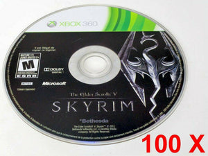100 x BULK SALE: Xbox 360 The Elder Scrolls V Skyrim Video Game DISC 1080p HD 5 [Used/Refurbished]