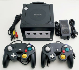 Nintendo GameCube DOL-101 Gaming System Console 2 Controller Bundle Black GCN