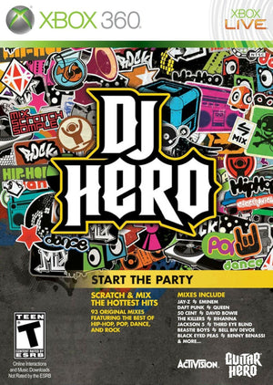 Xbox 360 DJ Hero 1 Video Game kid cudi noisia gorillaz jay-z black eyed peas [Used/Refurbished]