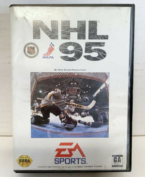 NHL 95 Sega Genesis Vintage Video Game EA Sports Hockey stanley cup [Used/Refurbished]