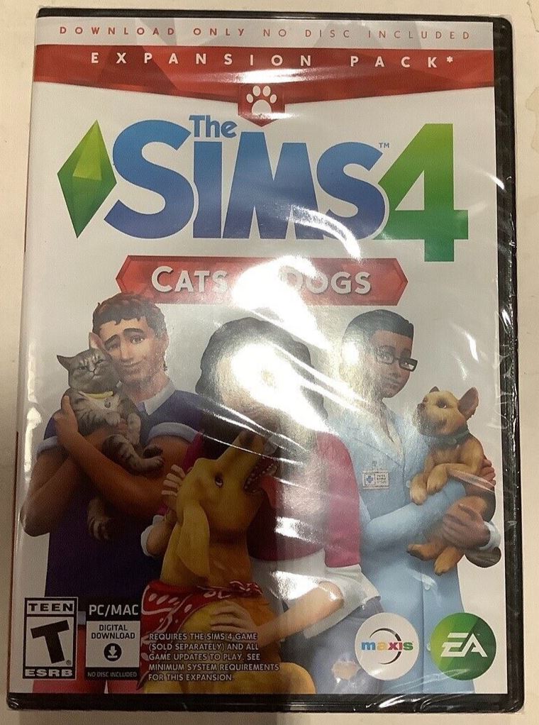 The order Sims 4 Cats & Dogs Expansion Pack, PC/Mac - NEW