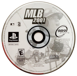 MLB 2001 Sony PlayStation 1 PS1 2000 Video Game DISC ONLY baseball 989 sports [Used/Refurbished]
