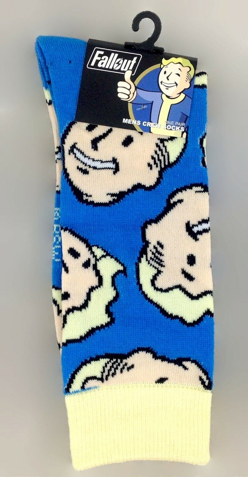 NEW Fallout 76 4 3 Vault Boy Men's Crew Socks - Size: 10-13 Fits Shoe Size: 6-12