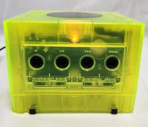 Nintendo GameCube Translucent EXTREME GREEN Gaming Console Controller Bundle