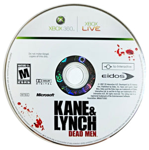Kane & Lynch: Dead Men Microsoft Xbox 360 Video Game DISC ONLY shooter 2007 [Used/Refurbished]