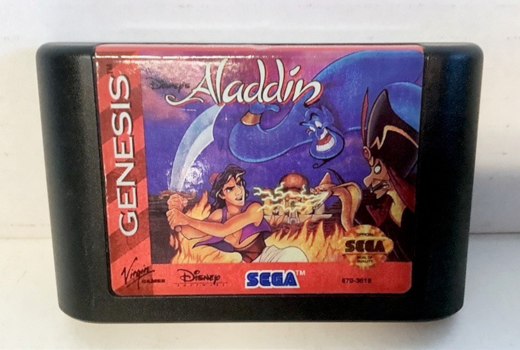 Disney s Aladdin Sega Genesis 1993 Video Game CARTRIDGE ONLY Action disney-s-aladdin-sega-genesis-1993-video-game-cartridge-only-action