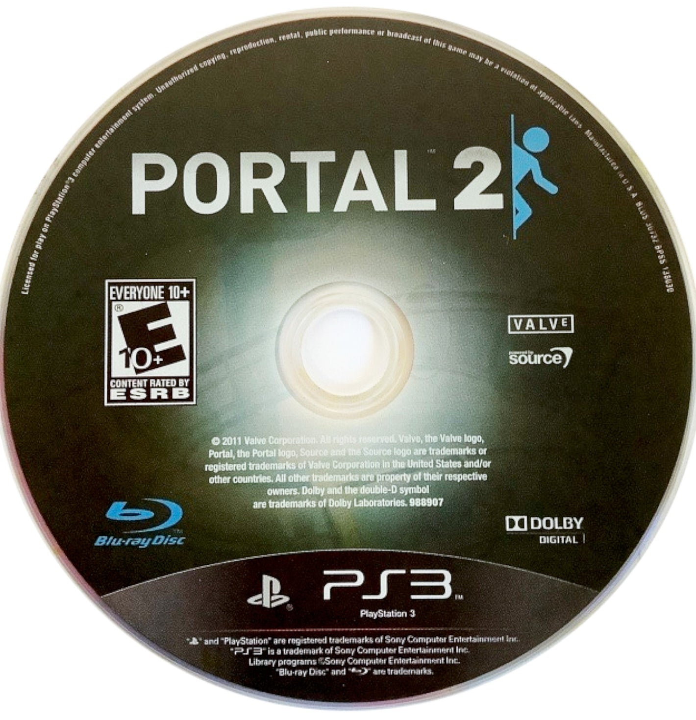 Portal 2 Sony PlayStation 3 PS3 2011 Video Game DISC ONLY fps physics puzzle [Used/Refurbished]