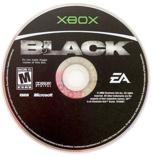 Black Microsoft Original Xbox 2006 EA Video Game DISC ONLY shooter fps [Used/Refurbished]