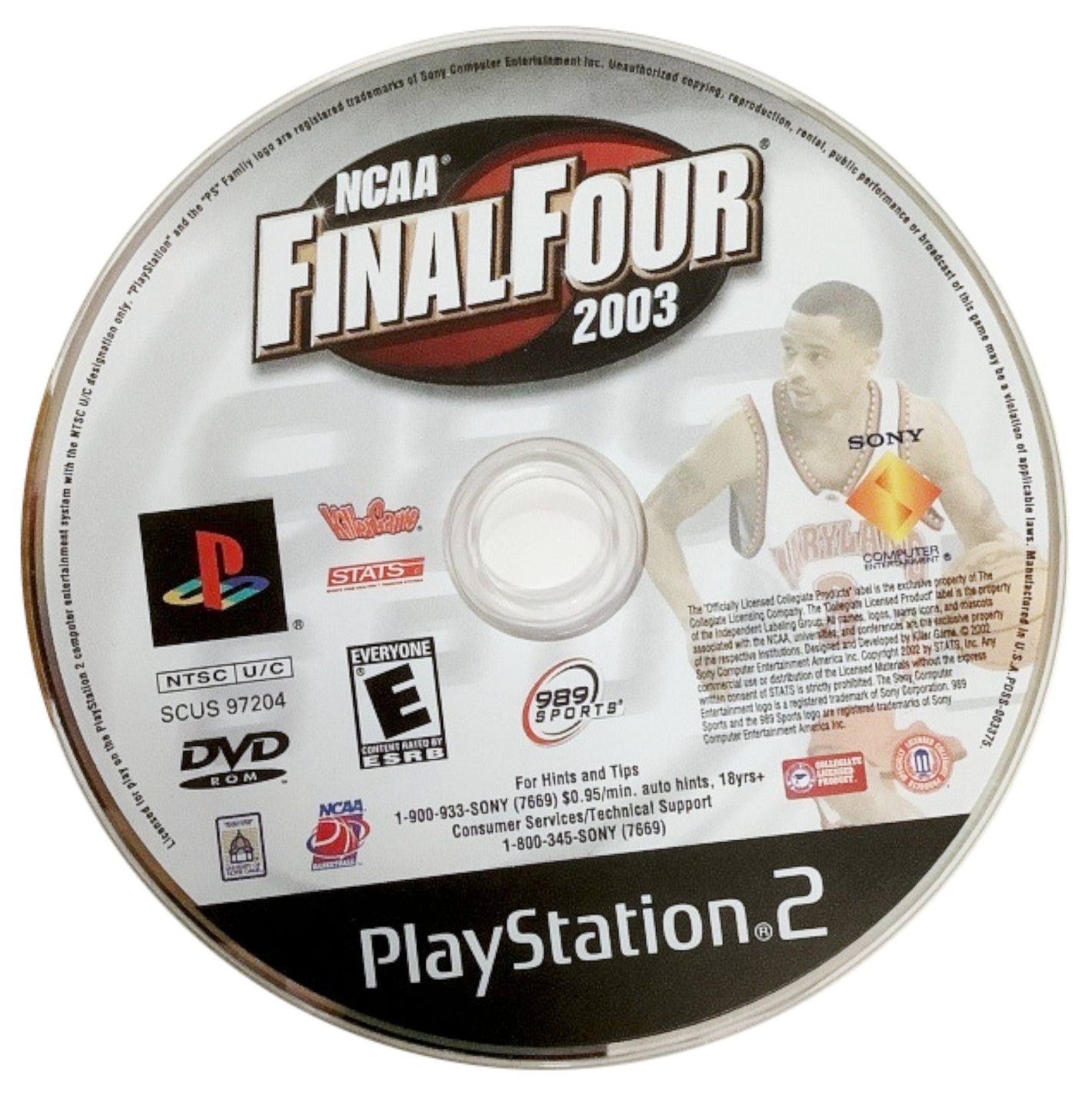 NCAA Final Four 2003 PlayStation 2 PS2 Video Game DISC ONLY Basketball Sports [Used/Refurbished]