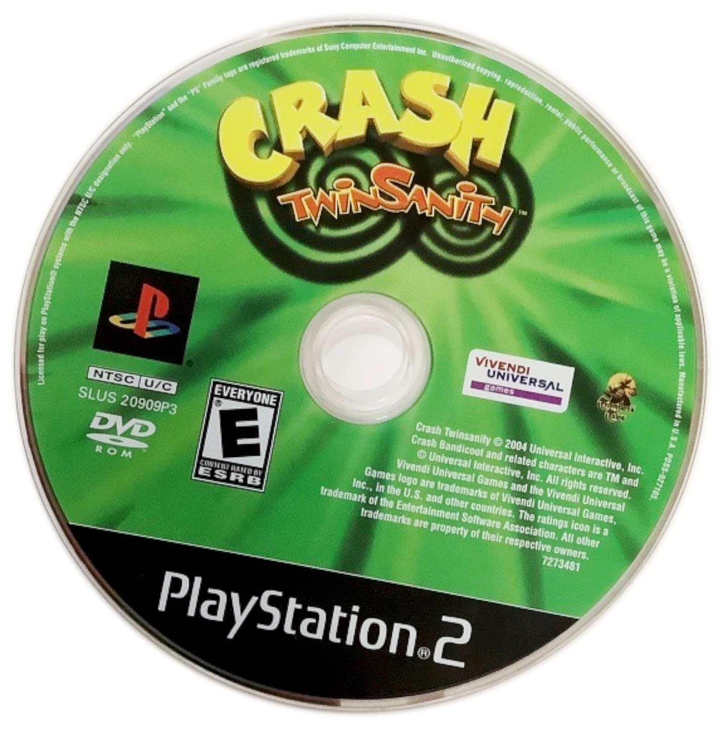 Crash: TwinSanity Sony PlayStation 2 PS2 Video Game DISC ONLY bandicoot [Used/Refurbished]