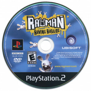 Rayman Raving Rabbids Sony PlayStation 2 PS2 Video Game DISC ONLY party minigame [Used/Refurbished]