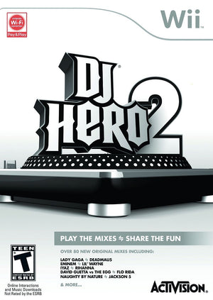 Nintendo Wii DJ HERO 2 Video GAME ONLY david guetta spin flo-rida NO TURNTABLE [Used/Refurbished]