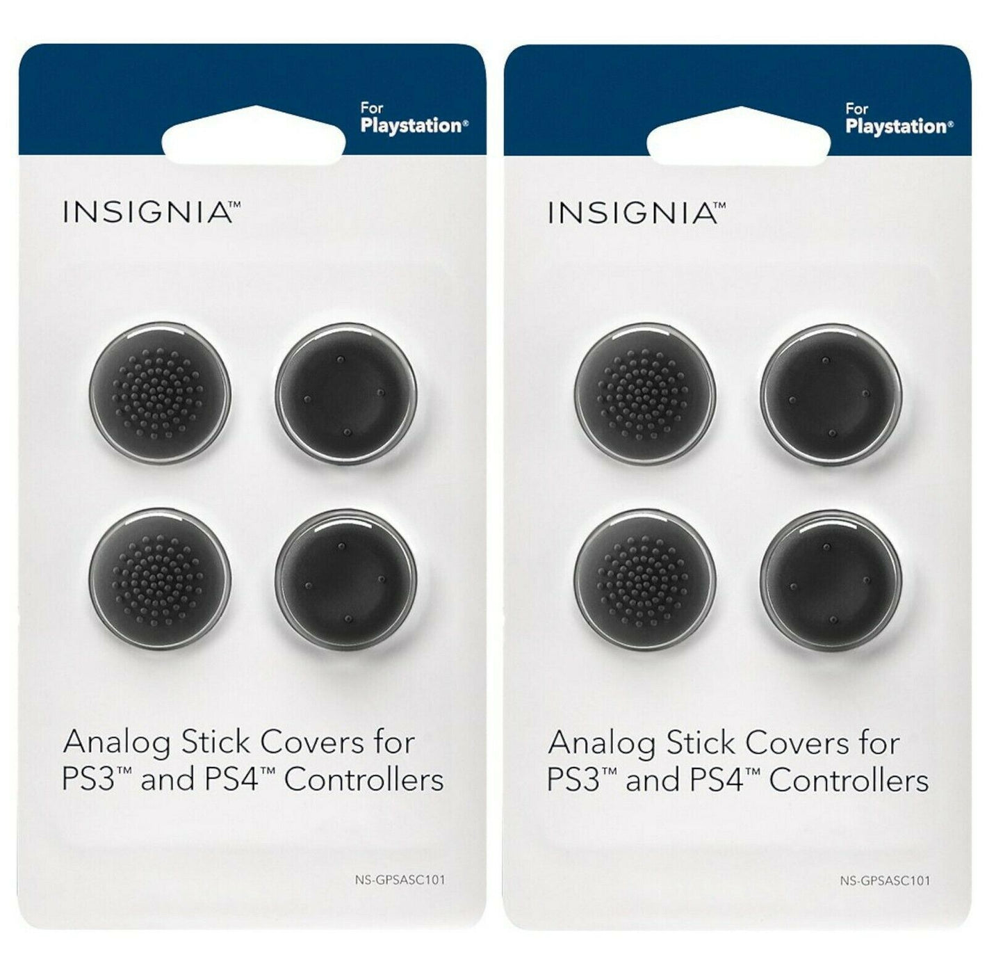 NEW 2-PK Insignia Analog Stick Covers for PlayStation 4 PlayStation 3 Black PS4