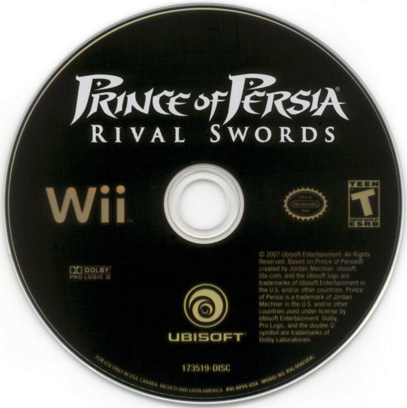 Prince Of Persia Rival Swords Nintendo Wii Video Game DISC ONLY ubisoft babylon [Pre-Owned/Refurbished]