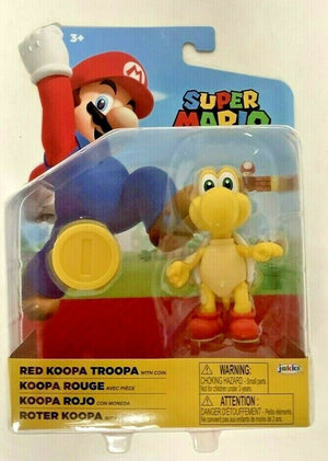 NEW Jakks 40821 World of Nintendo Mario 4" KOOPA TROOPA WITH COIN Mini-Figure