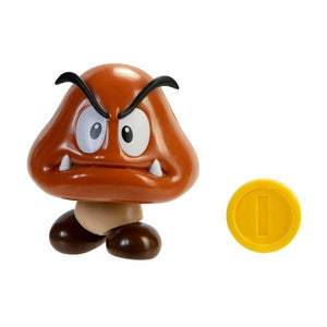 NEW Jakks 40732 World of Nintendo Mario 4-Inch GOOMBA WITH COIN Mini-Figure