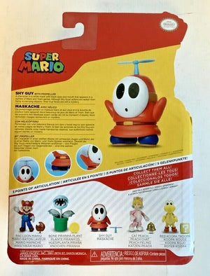 NEW Jakks Pacific 91438 World of Nintendo 4" Mario SHY GUY W/PROPELLER Figure