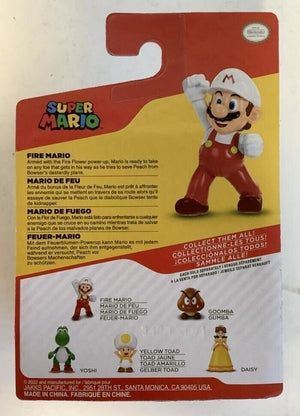 NEW Jakks Pacific World of Nintendo Super Mario 2.5-inch FIRE MARIO Mini-Figure