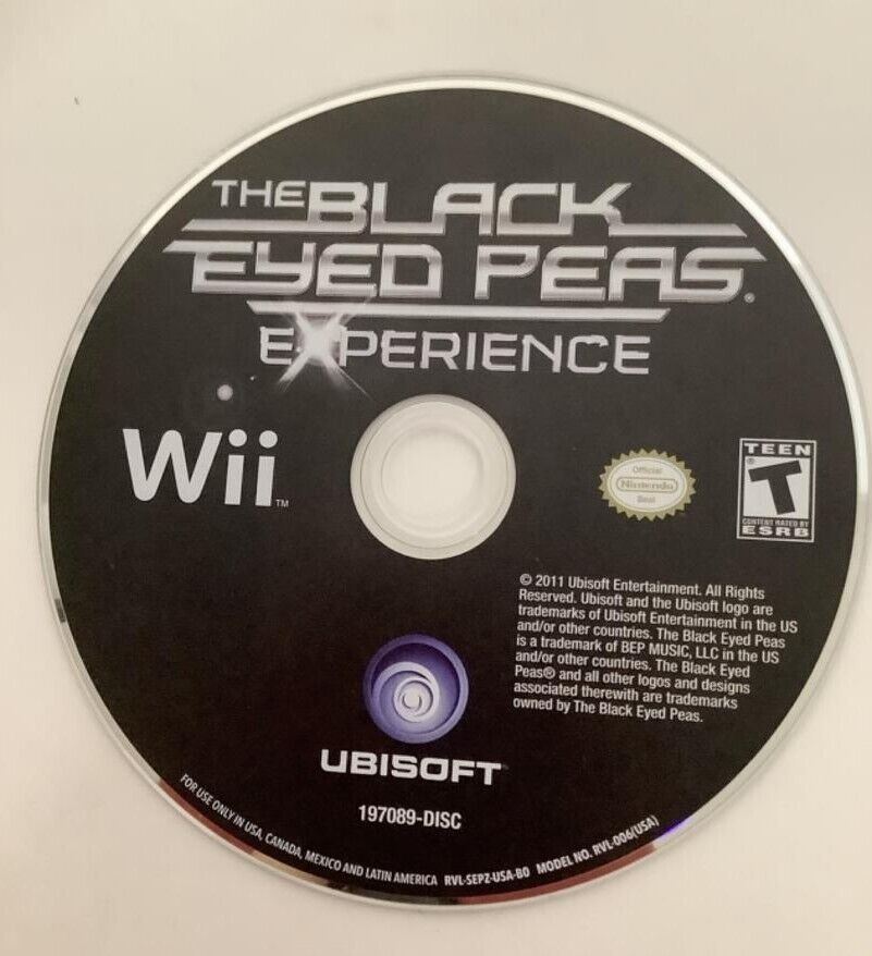 The Black Eyed Peas Experience Nintendo Wii 2011 Video Game DISC ONLY music