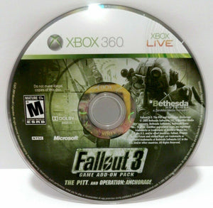 Fallout 3 Add-On Pack The Pitt & Operation Anchorage Xbox 360 Game DISC ONLY