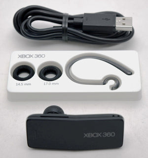 GENUINE Microsoft Xbox 360 Wireless Bluetooth Headset BLACK Ear 22J-00001 gaming
