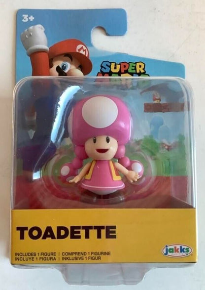 NEW Jakks 41147 World of Nintendo Super Mario 2.5-Inch TOADETTE Mini-Figure