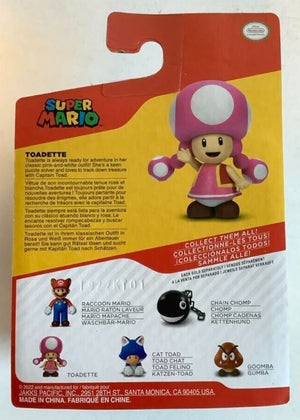 NEW Jakks 41147 World of Nintendo Super Mario 2.5-Inch TOADETTE Mini-Figure