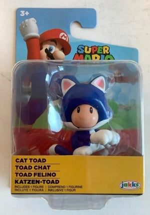 NEW Jakks 91428 World of Nintendo Super Mario 2.5-Inch CAT TOAD Mini-Figure