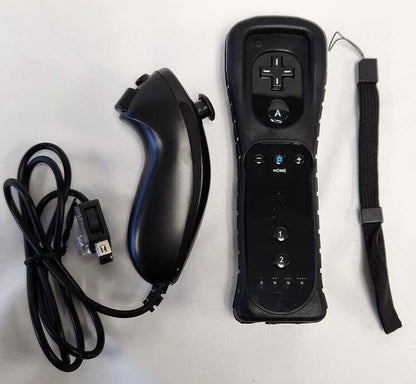 NEW Motion Plus Remote & Nunchuk Controller Set BLACK for Nintendo Wii sleeve