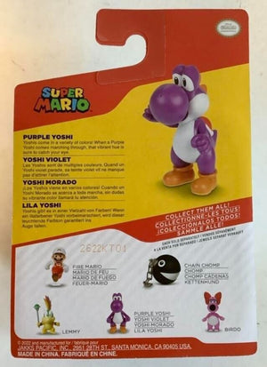 NEW Jakks 41579 World of Nintendo 2.5" Super Mario PURPLE YOSHI Mini-Figure