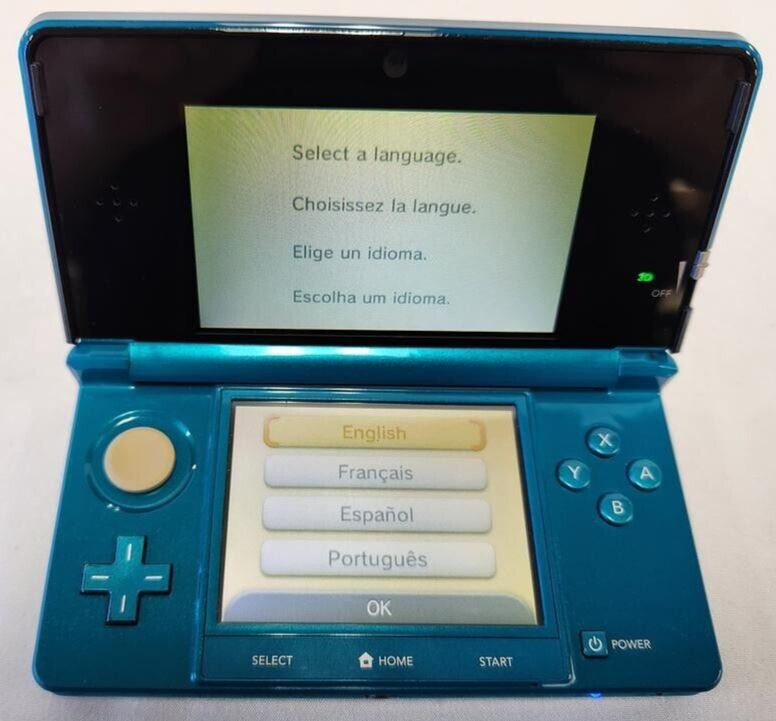 Nintendo 3DS AQUA BLUE Portable Handheld Video Game Console System 3D DS