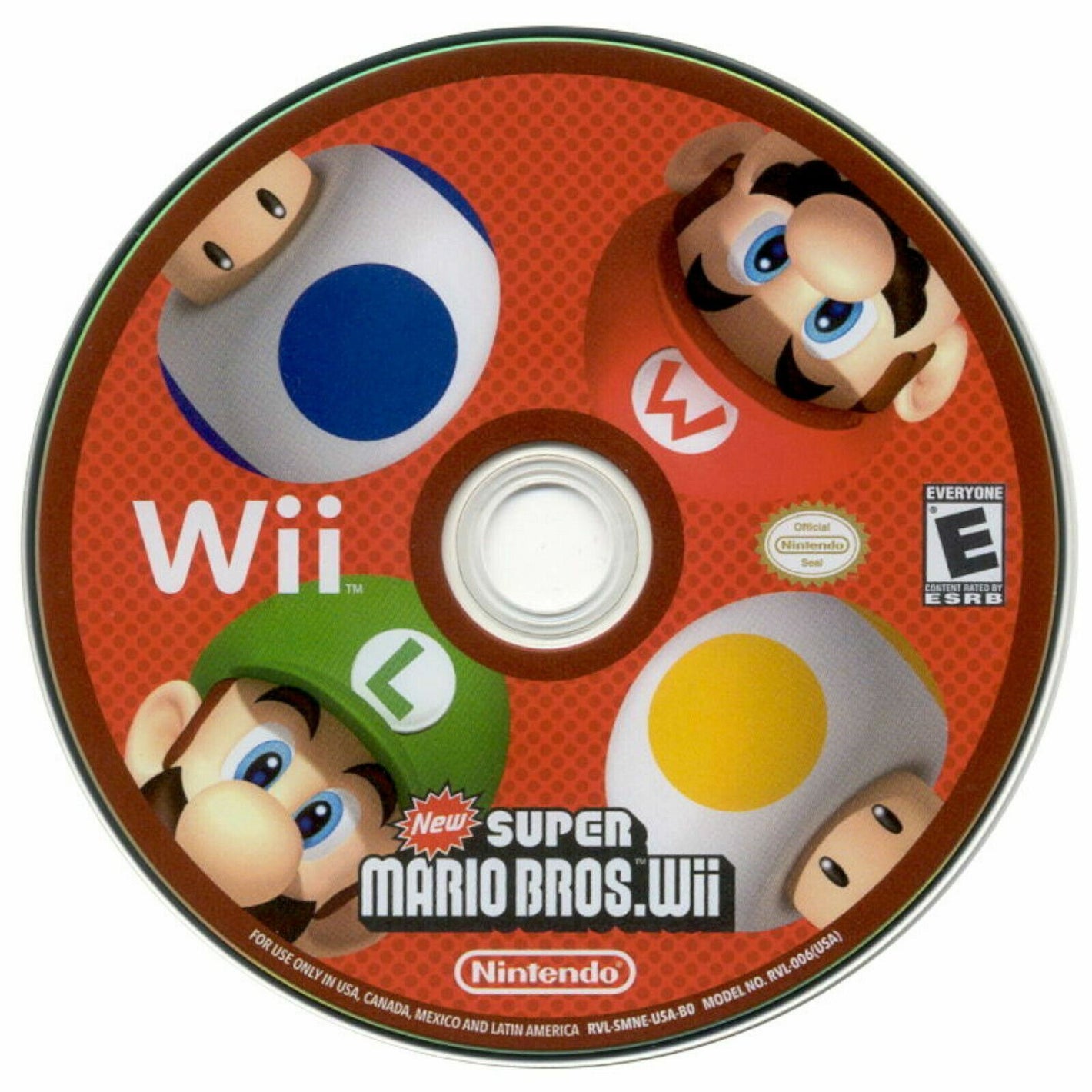 The New Super Mario Bros Nintendo Wii 2009 Video Game DISC ONLY luigi brothers [Used/Refurbished]