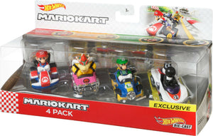 NEW Mattel GLN53 Hot Wheels Die-Cast Mario Kart 4-Pack mariokart diecast luigi