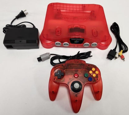 Nintendo 64 Console Bundle Funtastic Watermelon Red Translucent