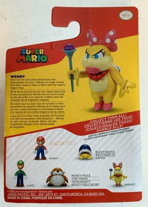 NEW Jakks 41834 World of Nintendo Super Mario 2.5-Inch WENDY Mini-Figure