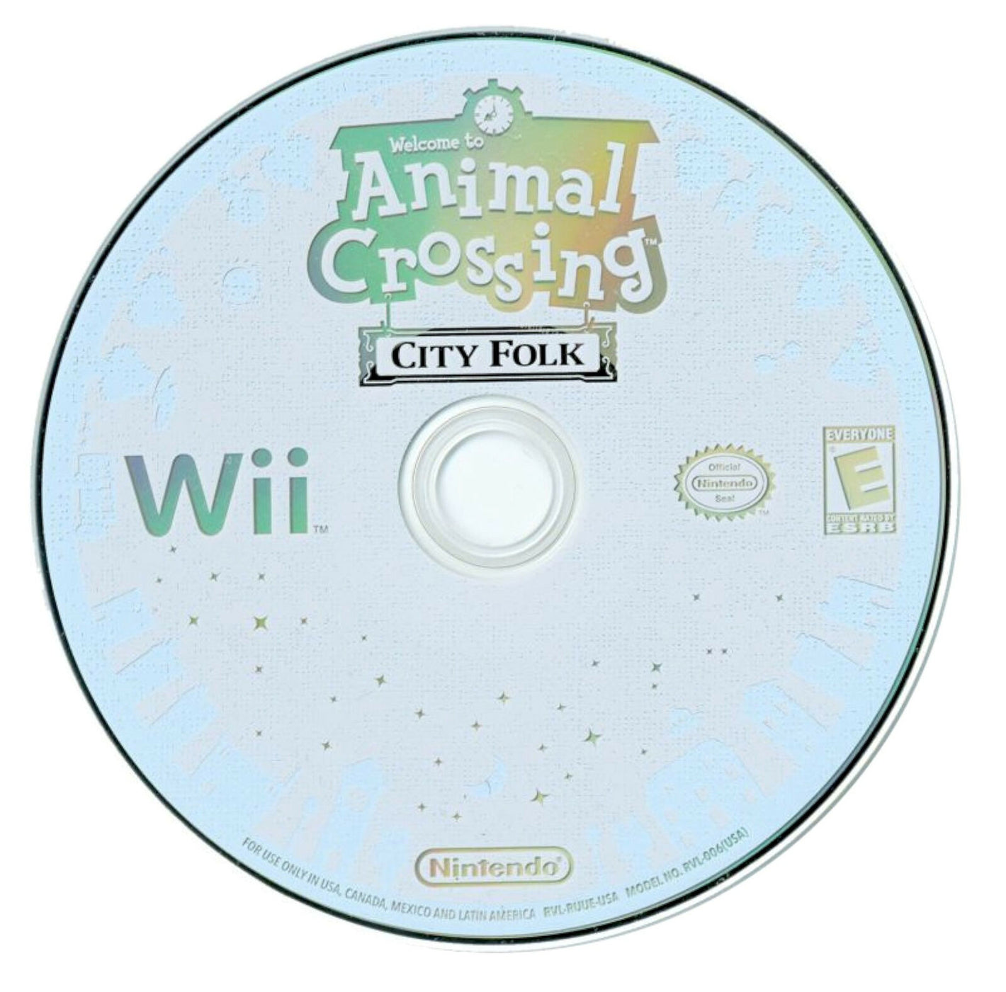 Animal Crossing City Folk Nintendo Wii 2008 Video Game DISC ONLY tom nook cute