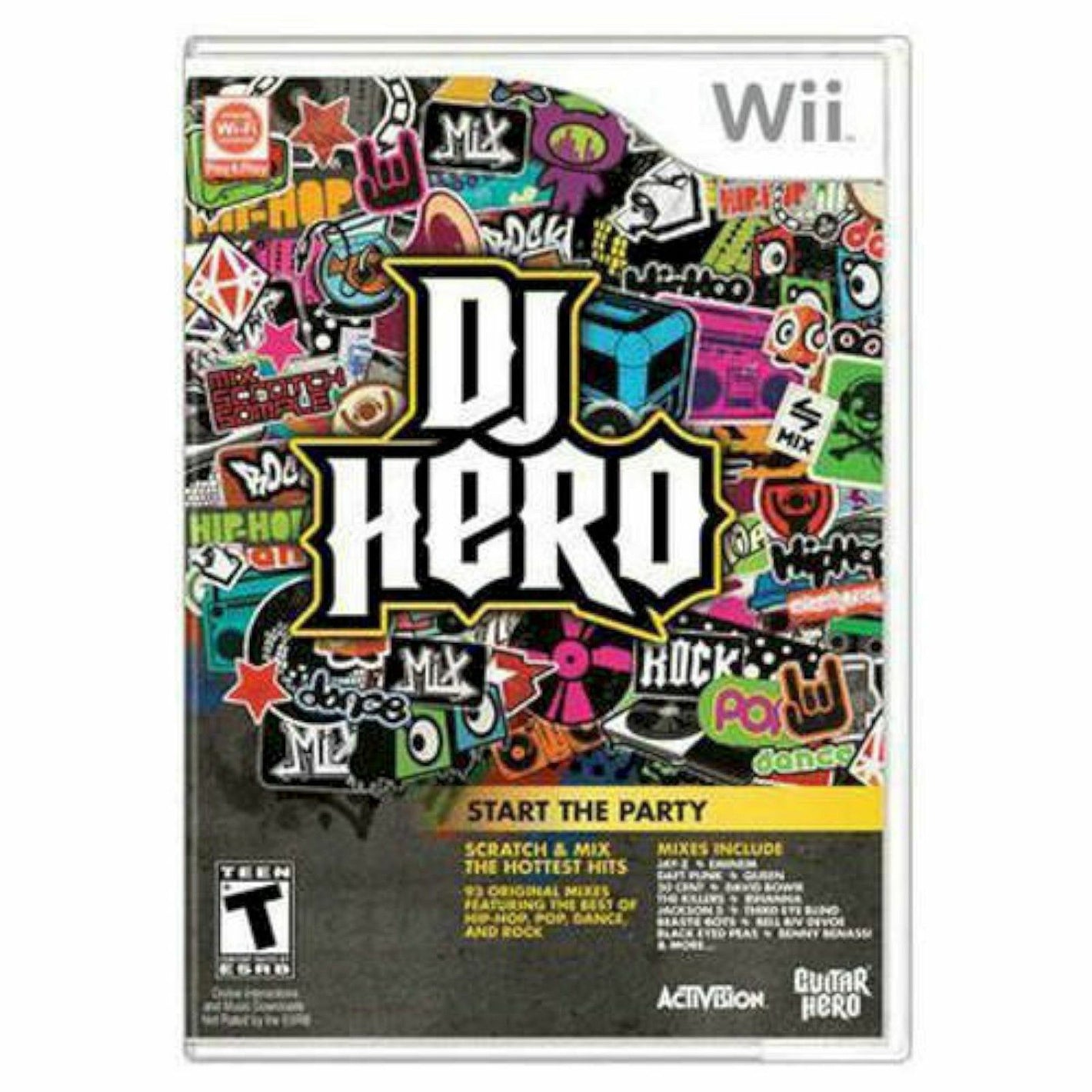 Nintendo Wii DJ Hero 1 Video Game Hit Songs Turntable Style Beat Action Scratch [Pre-Owned/Refurbished]