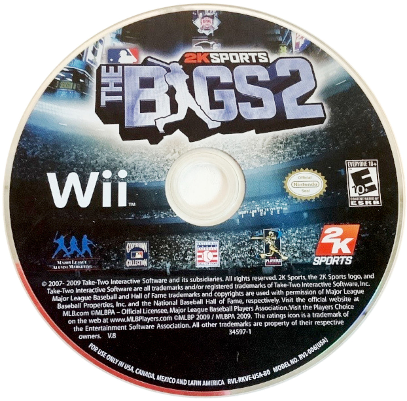 Bigs 2 Nintendo Wii 2K Sports 2009 Video Game DISC ONLY mlb baseball [Pre-Owned/Refurbished]