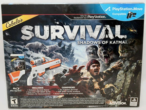 NEW PS3 Cabela's Survival Shadows of Katmai GAME + 2 GUNS Bundle top shot elite