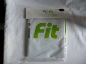 NEW Official Nintendo Wii Fit Nylon Drawstring Backpack Tote Bag 69982 12x16.5"