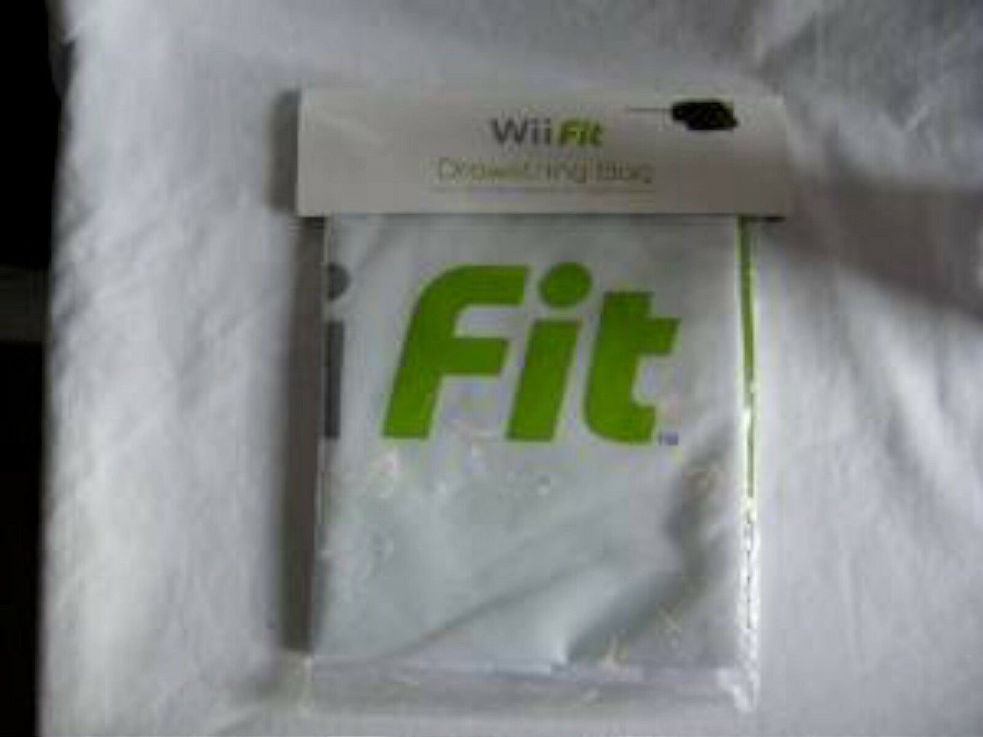 NEW Official Nintendo Wii Fit Nylon Drawstring Backpack Tote Bag 69982 12x16.5"