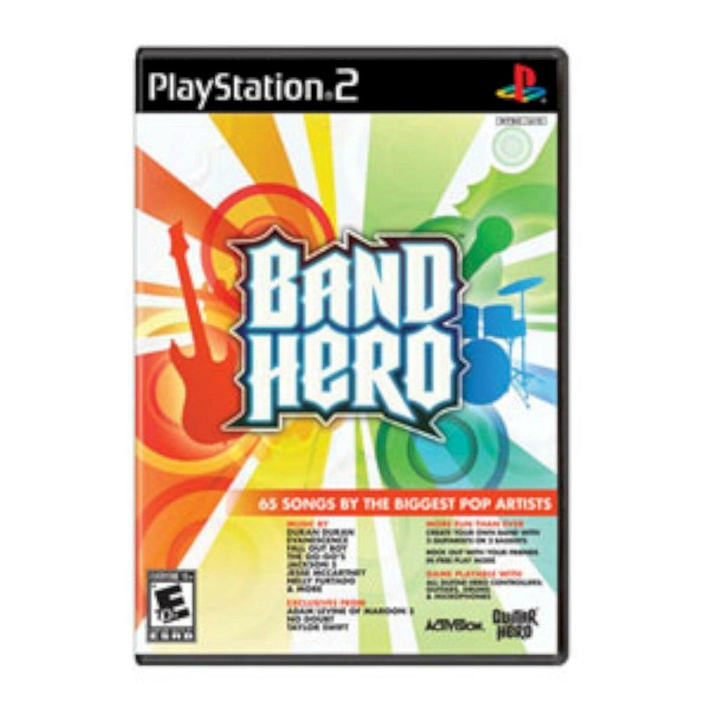 Band Hero PS2 Video Game E music rock guitar gaming music Sony PlayStation-2 -B- [Used/Refurbished]