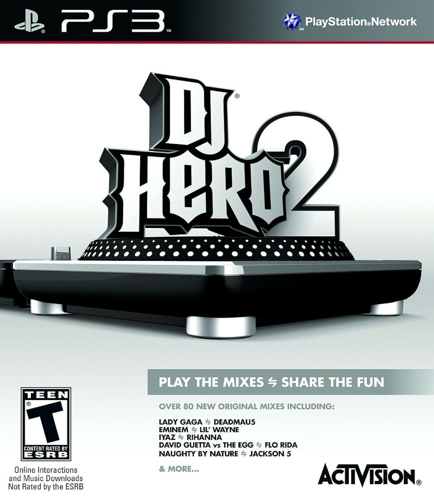DJ Hero 2 Sony Playstation-3 PS3 Video Game pitbull 50 cent rihanna justice
