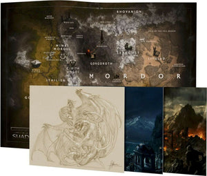 Middle Earth Shadow of War Mithril Edition Ring of Power Box Set map litho