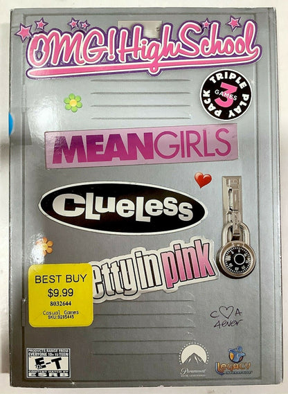 NEW OMG High School Triple Play Pack PC Games Clueless Mean Girls Pretty In Pink
