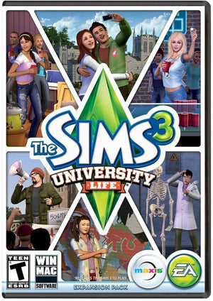The Sims 3 University Life Expansion Video Game for PC & MAC Computer Drinking [Used/Refurbished]